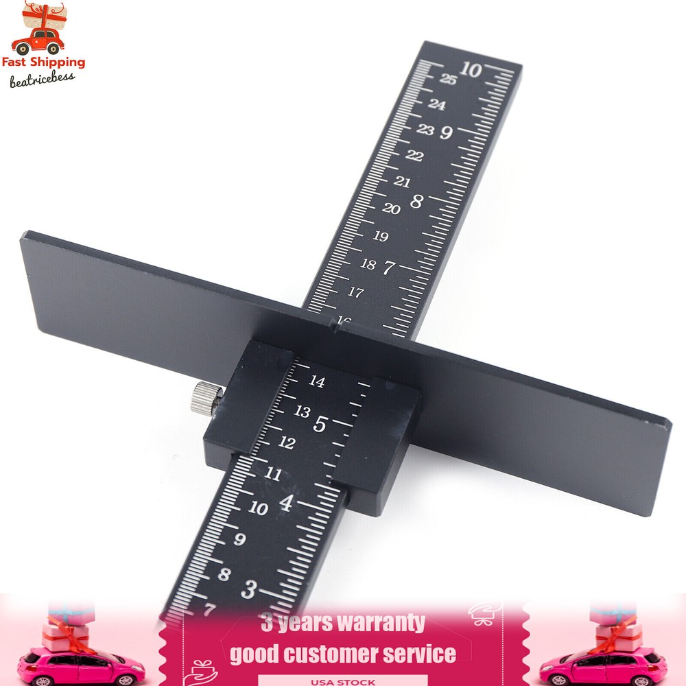 Adjustable Position Ruler Cabinet Hardware Installation Jig Woodworking Tools US