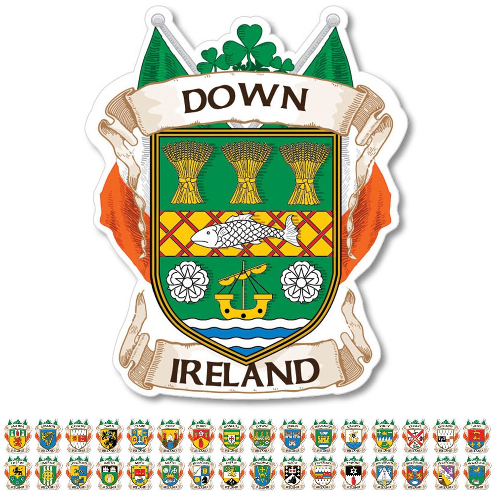 County Down Ireland Irish Decal Sticker