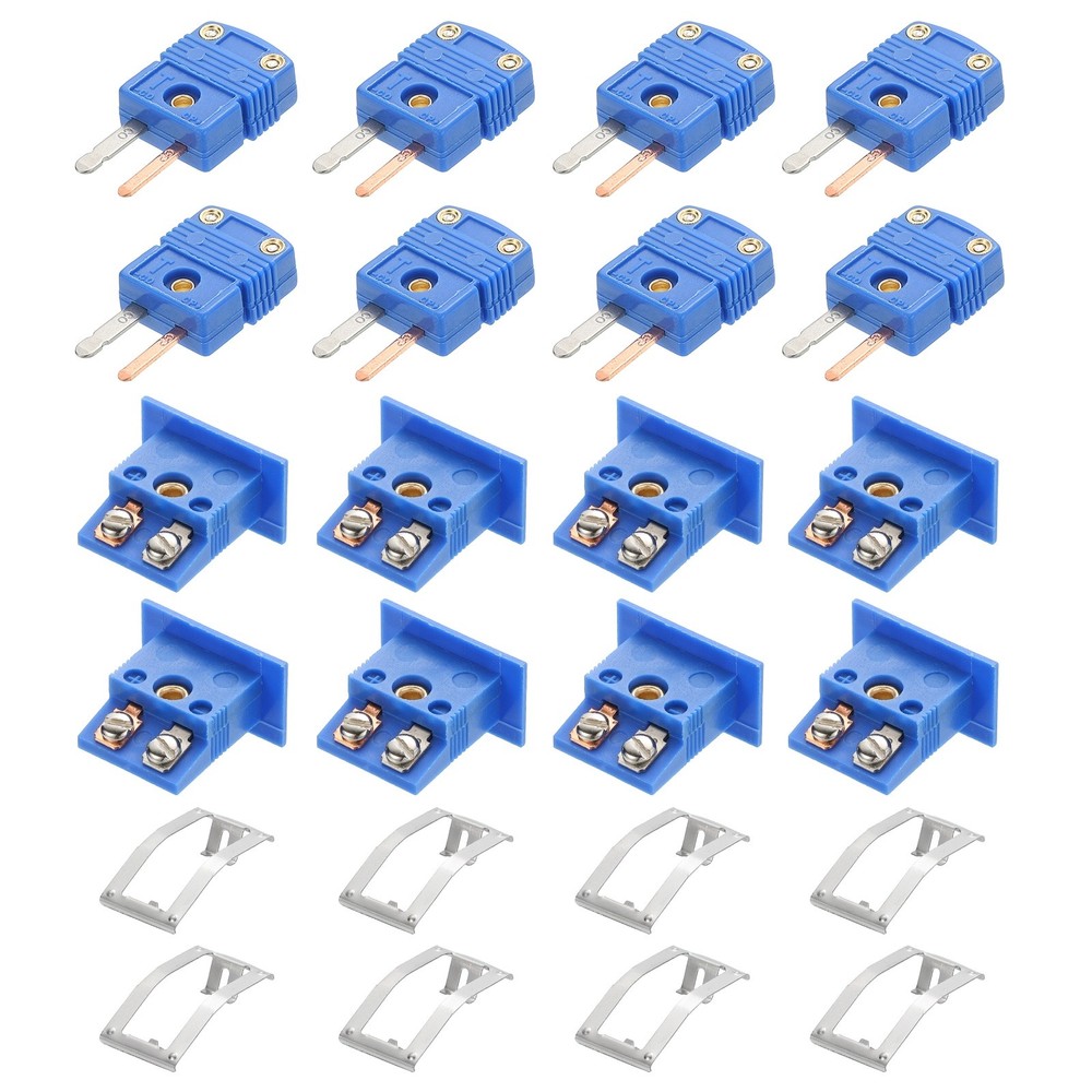8Set T Type Thermocouple Wire Connector Male Plug W Panel Mount Mini Socket