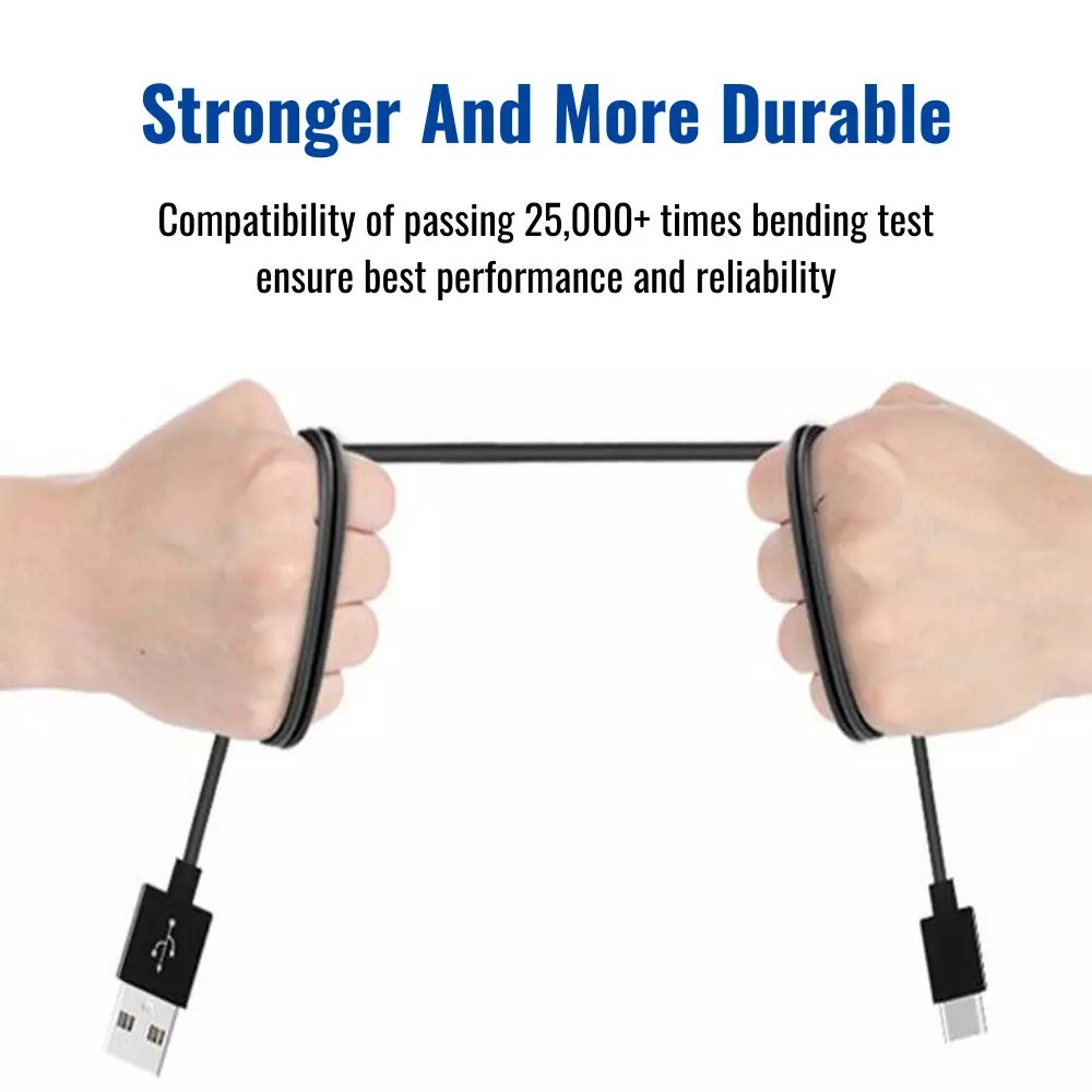 USB Type-C Fast Charging Cable for Samsung Galaxy /Android Phone Universal Black
