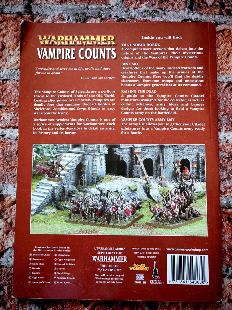 Warhammer Armies: Vampire Counts [7th Edition 2008]