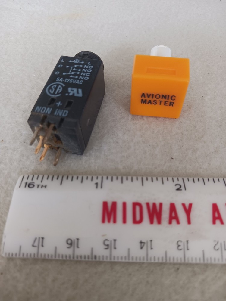 Avionic Master Pushbutton Switch P/N 554-1121