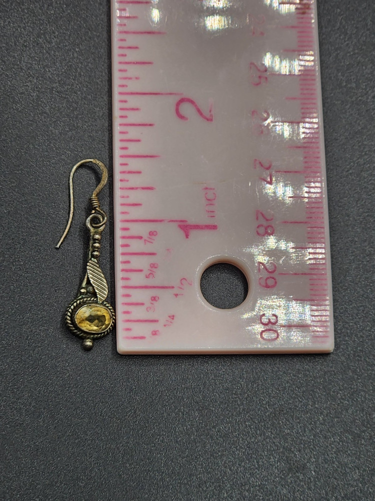 Sterling Silver Citrine Dangle Earrings
