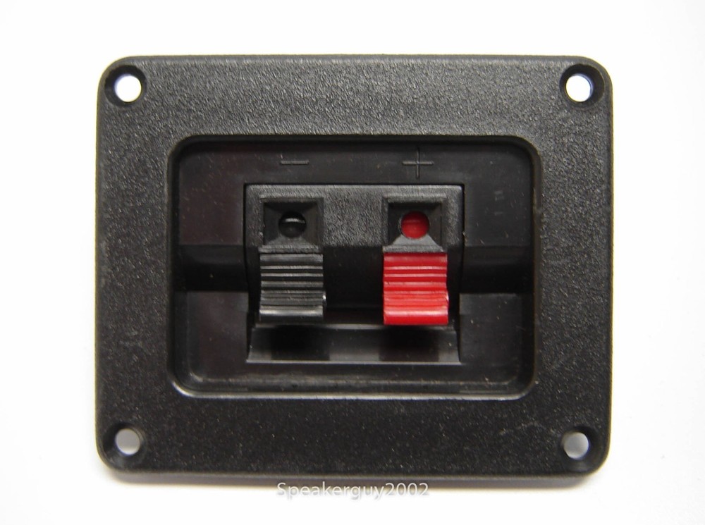 Pair of Spring Push Button Speaker Terminal Cups