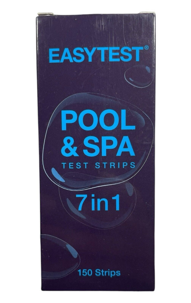 Easytest Pool & Spa Test Strips - 7 in 1 Chemical Testing - 150 strips- Exp 2/27