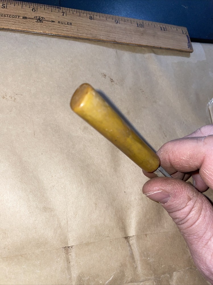 VINTAGE Butterscotch Bakelite Tracing Wheel Seamstress Pattern Cutter Roller