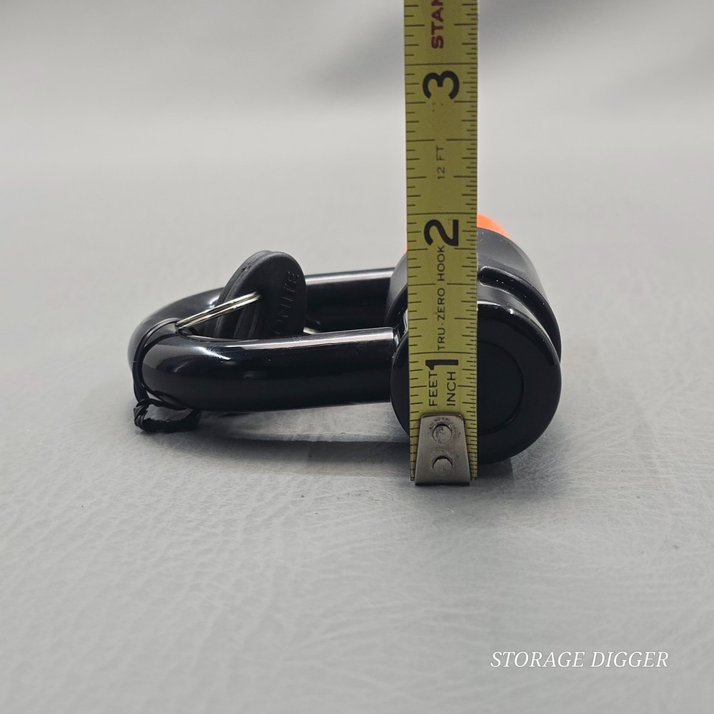 Kryptonite Evolution Series Black/Orange Mini U-Lock for Bike with Two Keys