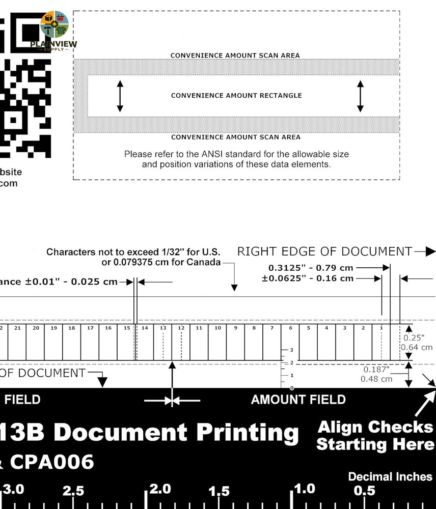 MICR Check Position Gauge
