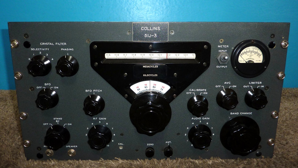 Collins 51J-3 Communications Radio Receiver Excellent Condition Fully Functional