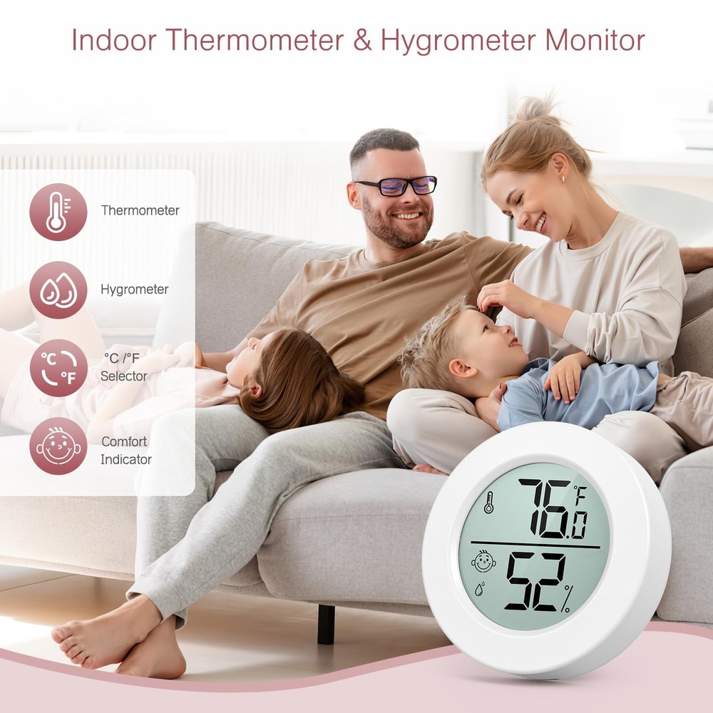 LOFICOPER Mini Digital Thermometer Hygrometer, Wireless Temperature and...