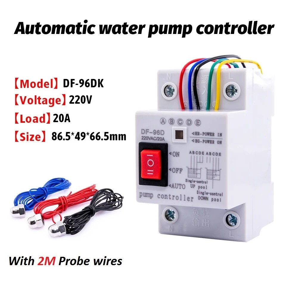 Automatic Water Level Detection Sensor Durable Pump Controller Switch 20A 220V