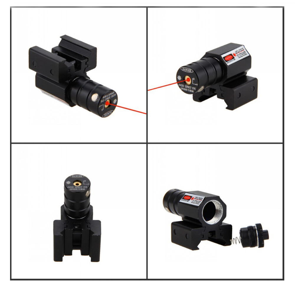 2PCS Red Light Sight Mini Dual Purpose Red Dot Sight Adjustable Infrared Laser