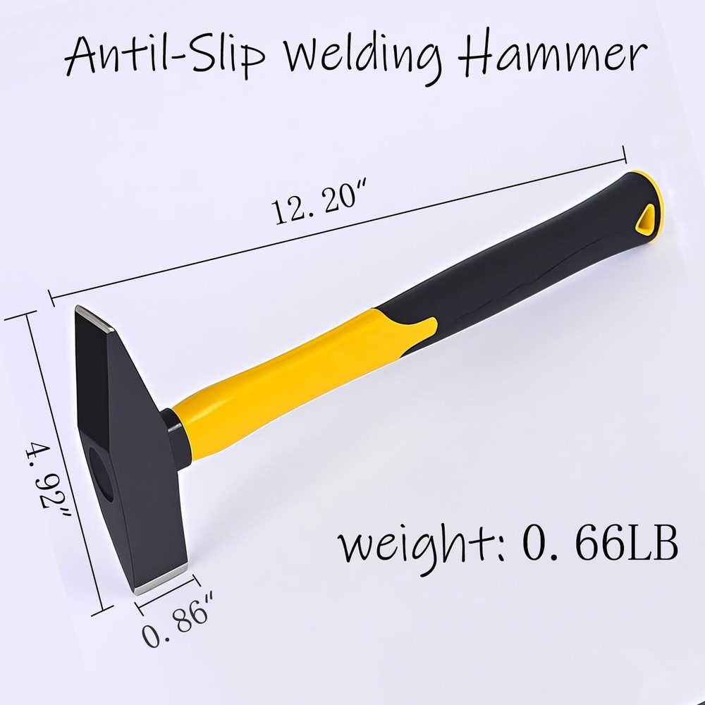 10oz Welding Hammers Reinforce Anti-Rust Shock-Proof Plastic Handle Tool