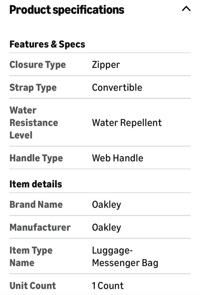 Oakley Packable Duffle Bag Black