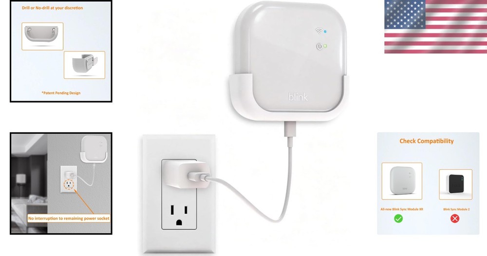 Blink Sync Module XR Space-Saving Wall Mount - Hassle-Free Installation Included