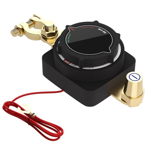 Premium Battery Disconnect Switch with High-Definition LED Voltmeter, DC 5-80V