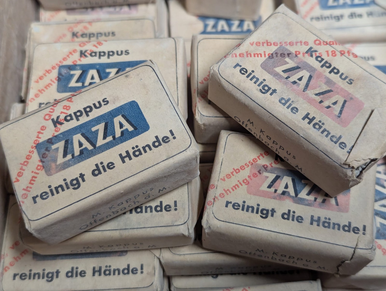 One Original 1940s WWII German Zaza Hand Soap Bar 1942 Vintage Wehrmacht Army