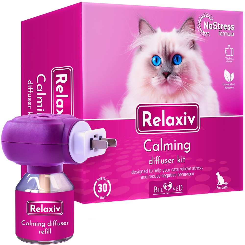 Cat Calming Diffuser with Refill Reduces Anxiety Fights Scratching Urine Marking