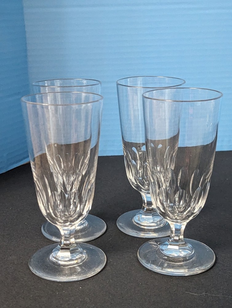 4 Vintage Crystal Goblets