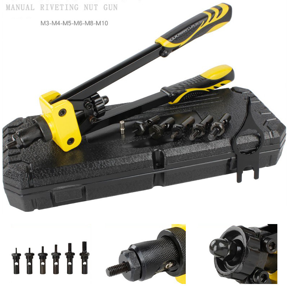 14'' Rivet Gun Kit Rivnut Thread Setting Tool Nut Setter NutSert Metric 70PCS