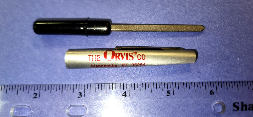 ORVIS Fly Vest Pocket Hook Sharpener File Tool 4"