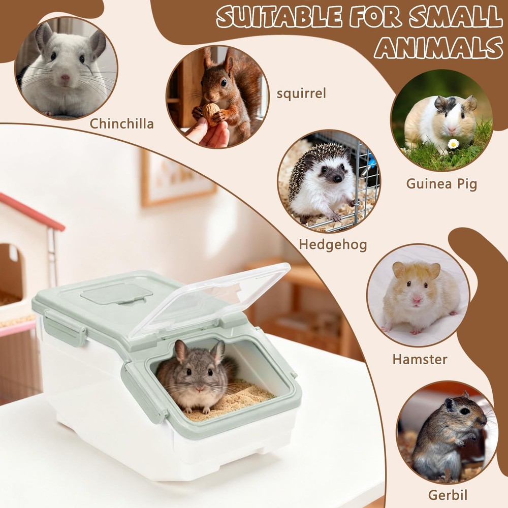 Extra Large Chinchilla Sand Bath Container Kit, Plastic Chinchilla Dust Bath ...