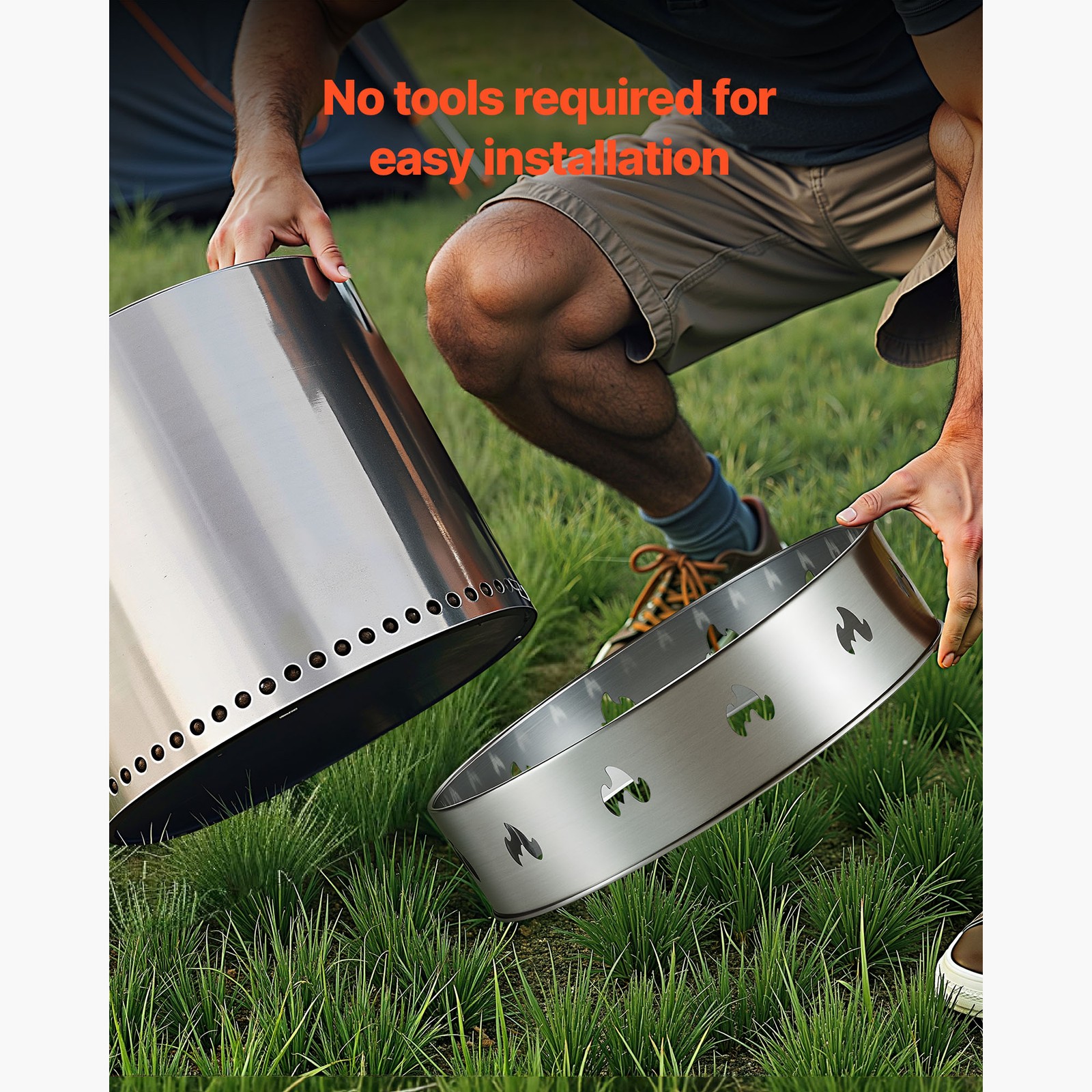 Fire Pit Stand for Solo Stove Bonfire 19.5 Inch Smokeless Fire Pit Ring