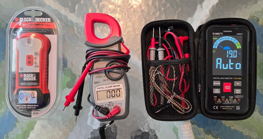 Digital multi meter & temp probe, Digital Clamp Meter multi , stud finder