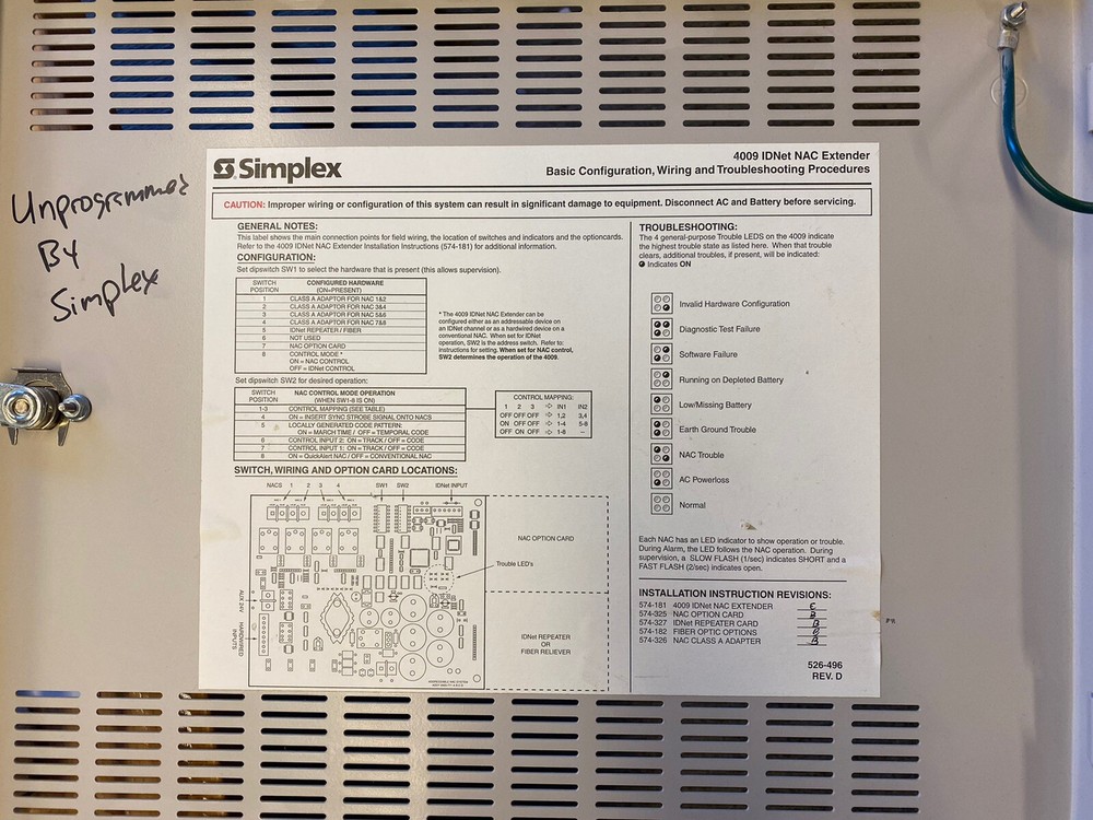 Simplex 4009-9201 IDNet NAC Extender