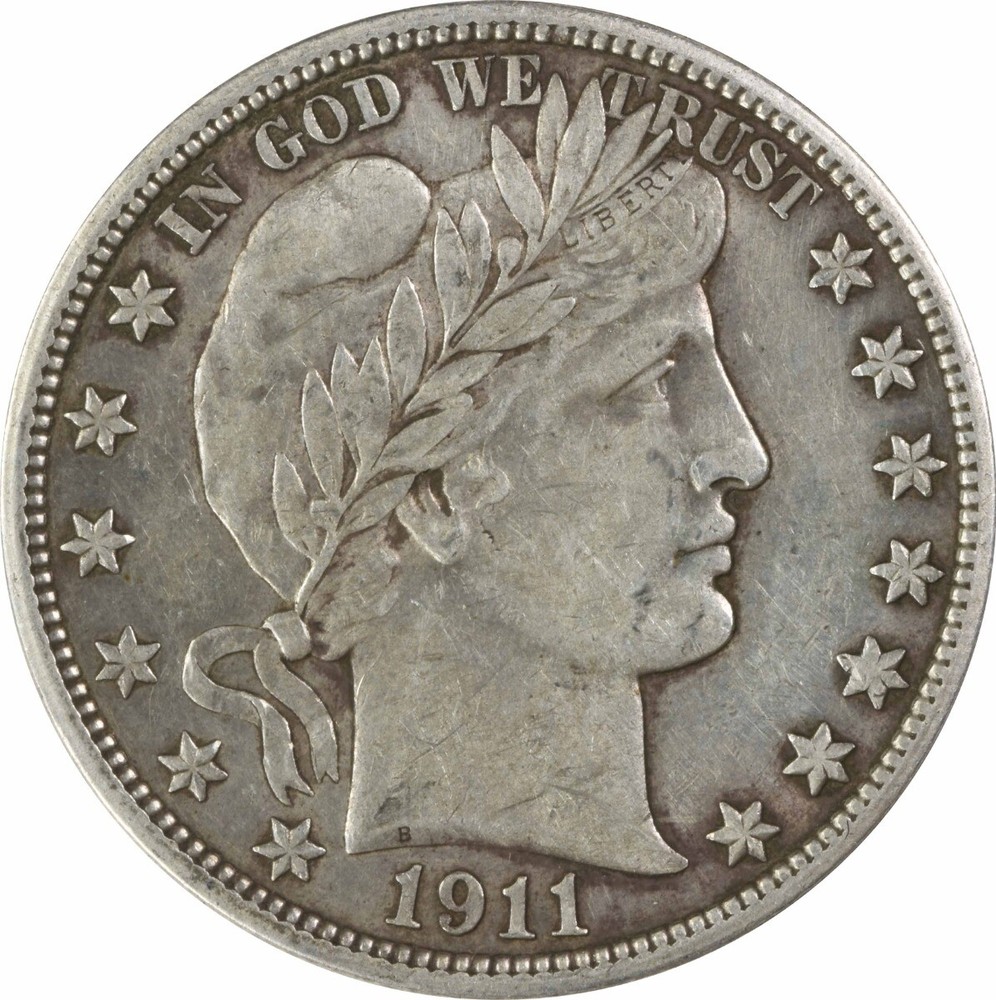 1911 Barber Silver Half Dollar AU Uncertified #1124