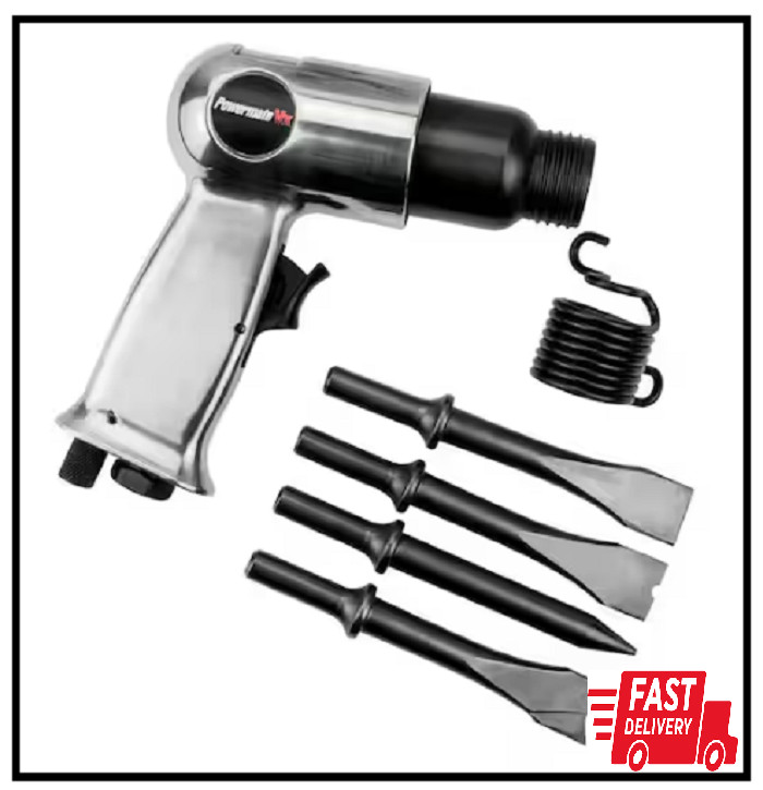 Powermate Air Hammer Multi-Purpose Use Durable Steel Variable Speed with Chisels