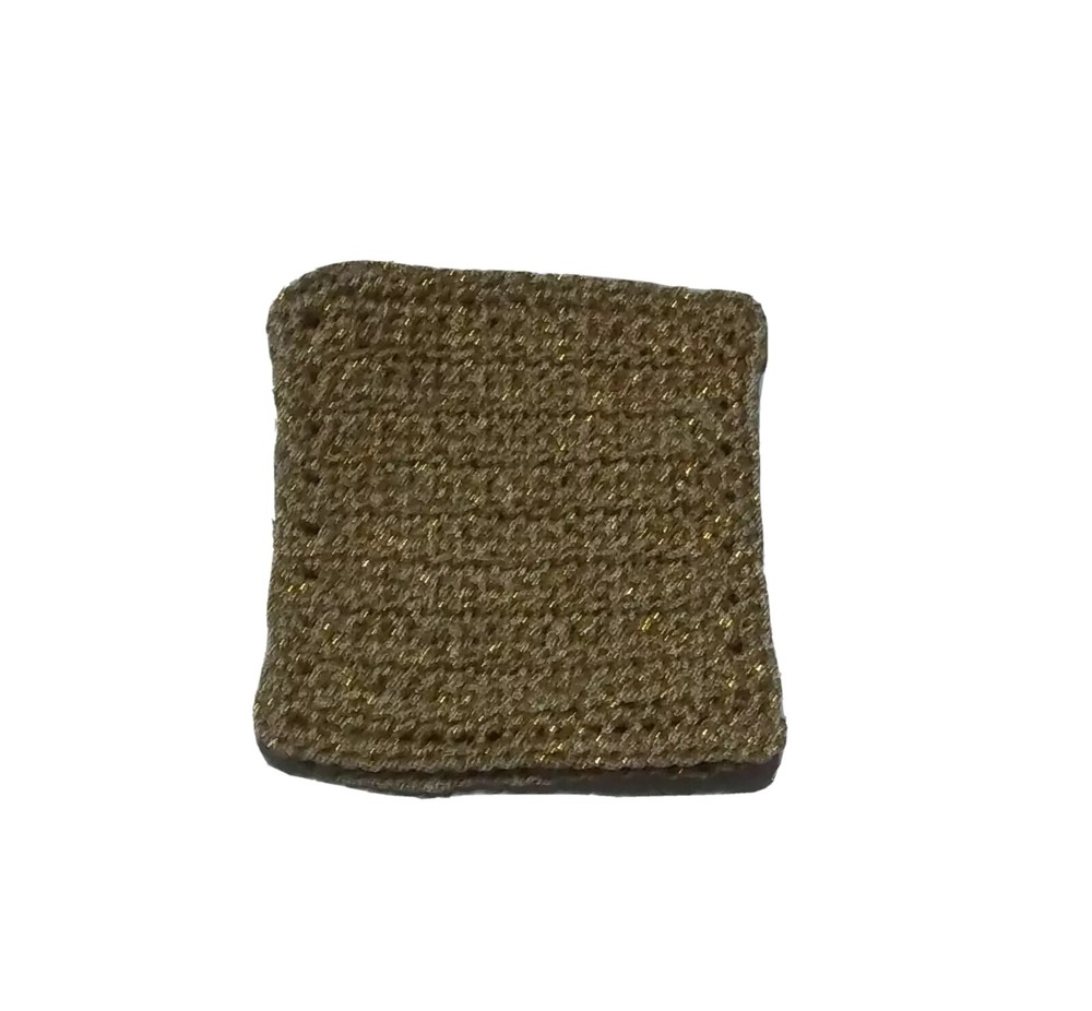 New 2Pcs/set Handmade Coasters with Golden Shining Thread 4''