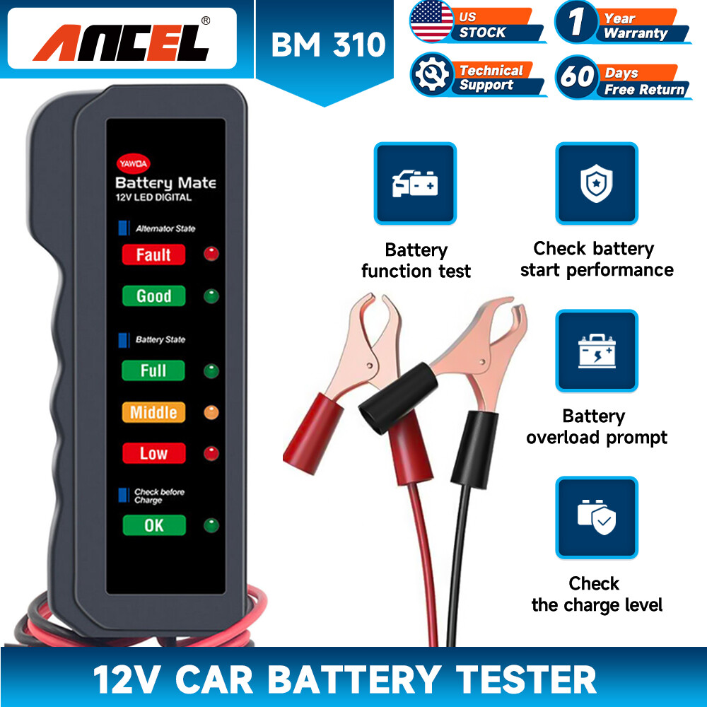 Car Battery Load Tester 12V Charging System Alternator Analyzer Digital Analyzer