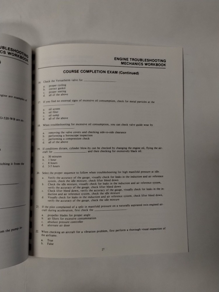 Continental The Professional Mechanics Training Program Engine Troubleshooting
