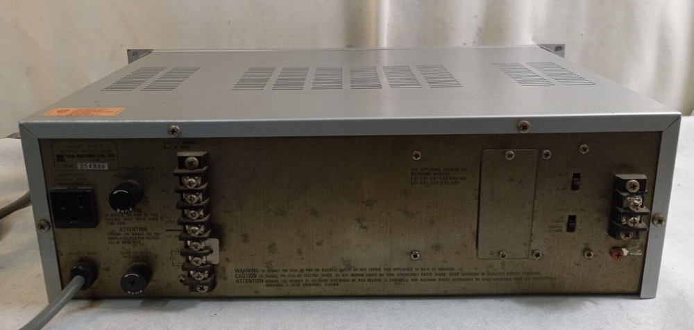 TOA P-912 AMPLIFIER 120W Rack Mount