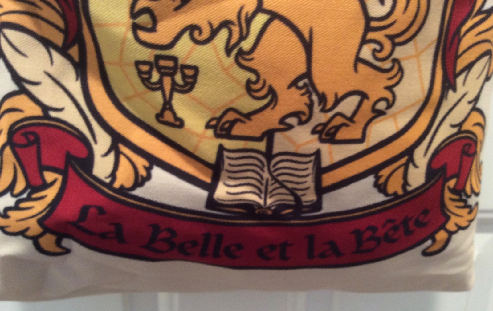 Disney Beauty & The Beast La Belle et La Bete Crest Tote + Zip Pouch Cream