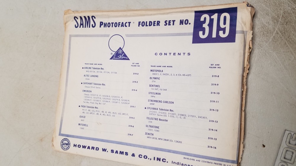 Sams Photo Facts Set 319 6/56 complete set (D)