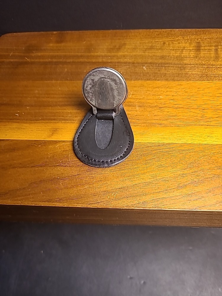 US Air Force Keychain Leather Back Enamel Medalion