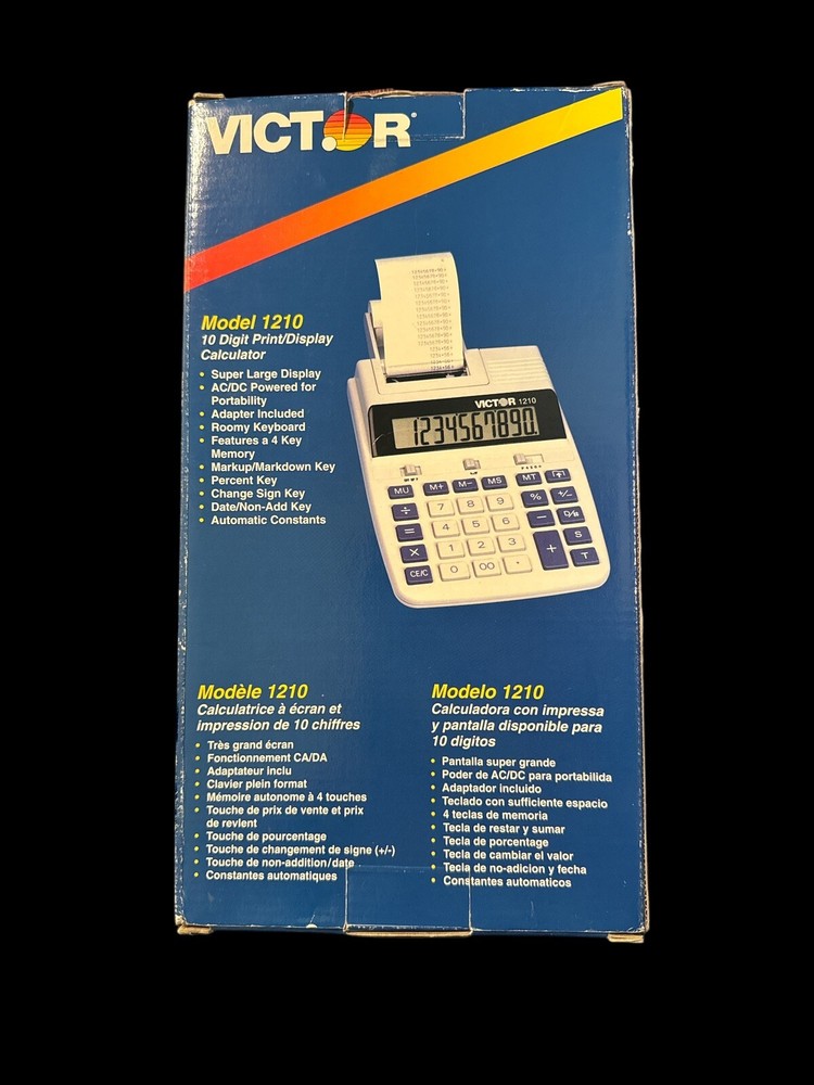 Victor 1210 Calculator Adding Machine Print Receipts