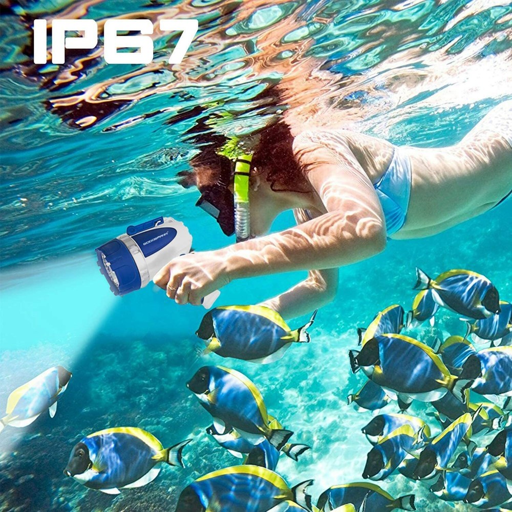 GOODSMANN Rechargeable Spotlight Waterproof LED Flashlight 3000 Lumen with USB