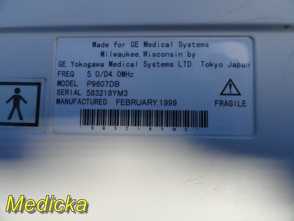GE C551 Model P9607DB Convex Array Ultrasound Transducer Probe ~ 21173