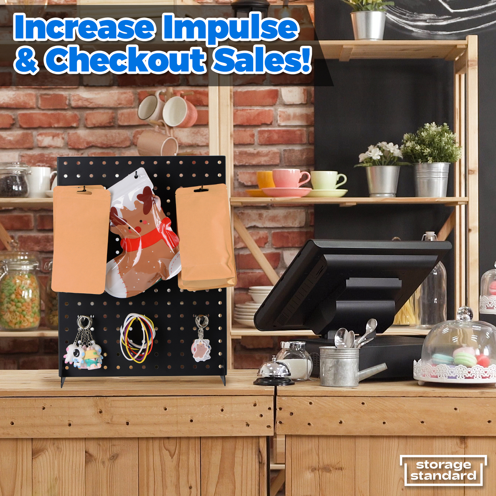 Pegboard Display Stand for Craft Shows & Fairs - Metal Jewelry Retail Display