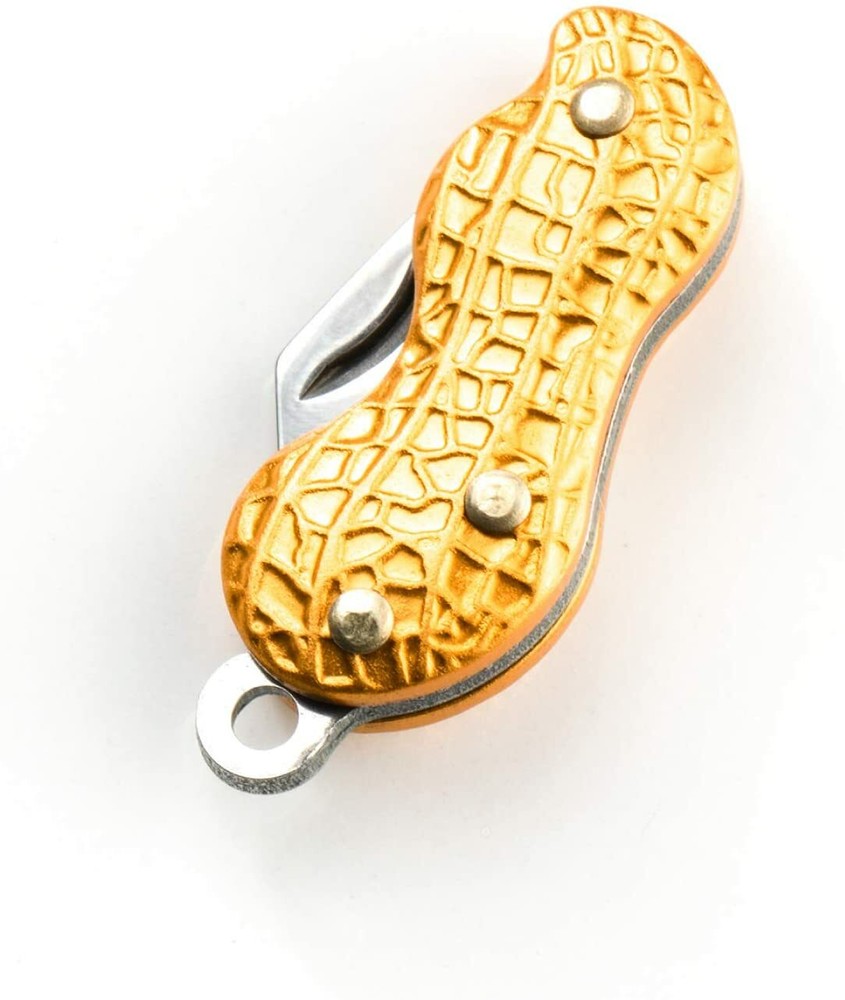 Multi-functional Peanut-Shaped Outdoor Portable Folding Knife Mini ( Gold ) Gift