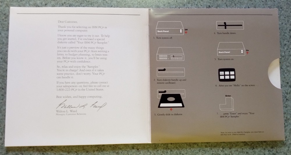 IBM PCjr Hardware Reference Library Guide to Operations 1983 First Edition. LOOK