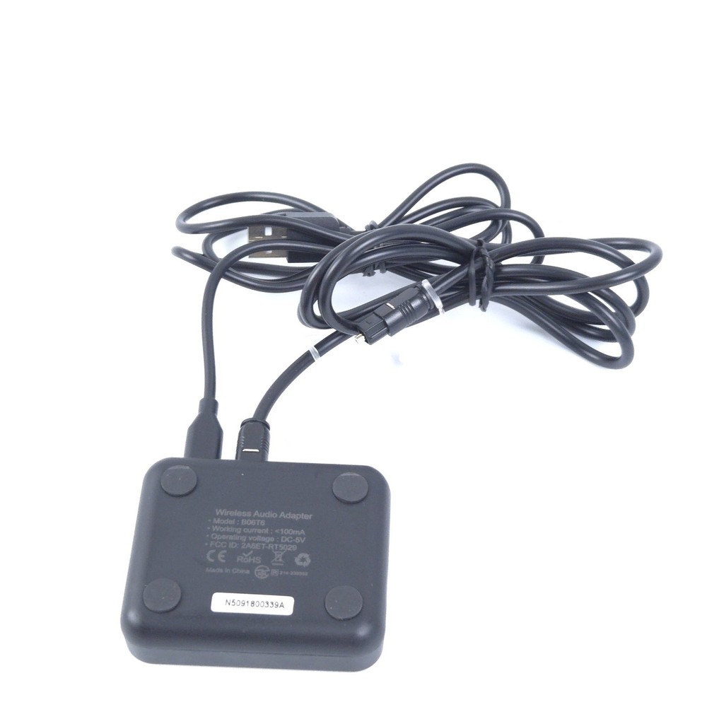 1Mii B06T6 Bluetooth 5.3 TV Transmitter – Dual Headphone Adapter, 100ft Range