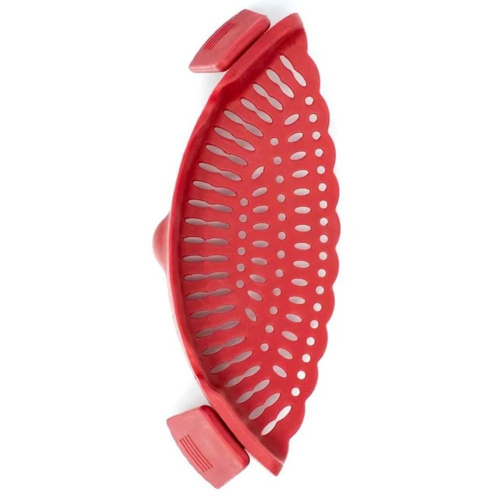 Norpro Silicone Clip-On Strainer 2185, Red
