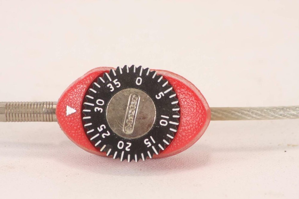 2 Vintage Red Master Combination Locks Ski Bike