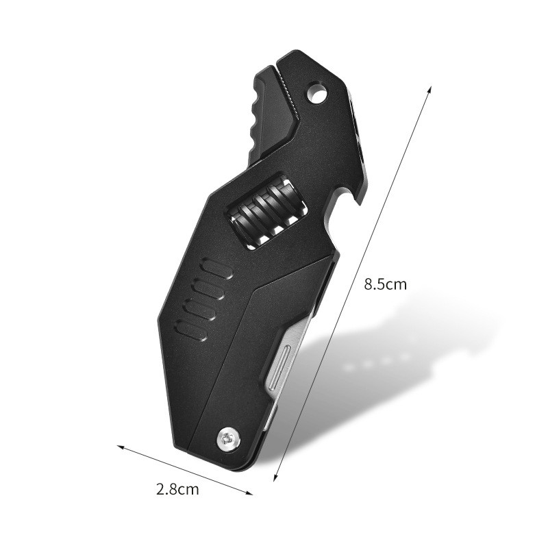 EDC Titanium Alloy Multi Tools Adjustable Wrench Pocket Folding Knife Keychain