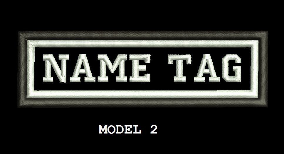 Custom Embroidered 4"x1" Name Patch Motorcycle Biker Iron on/sew on two frames