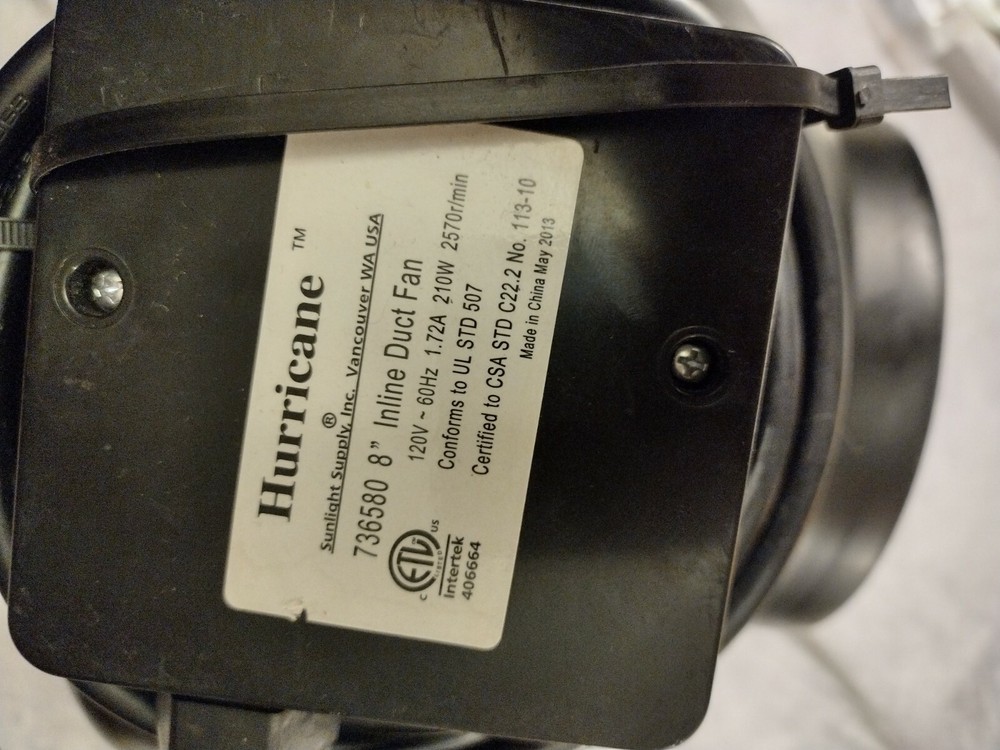 hurricane 8 inch inline duck fan